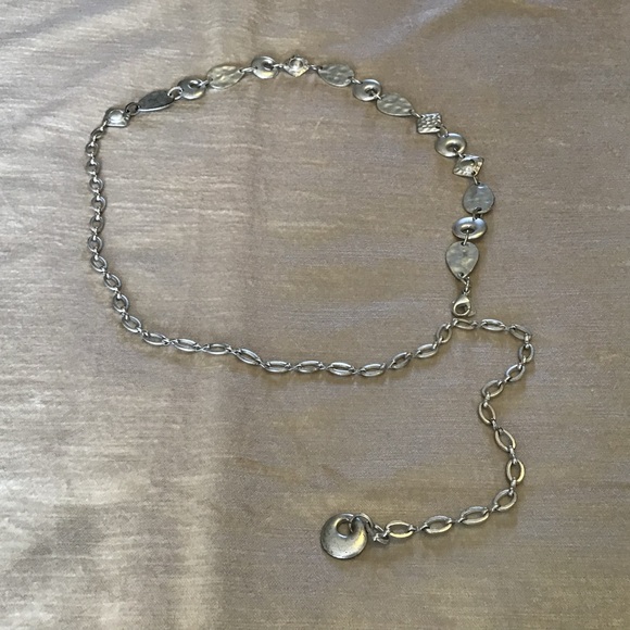 Silver Link and Disc Chain Belt - Metallic Waist Chain - Picture 7 of 8